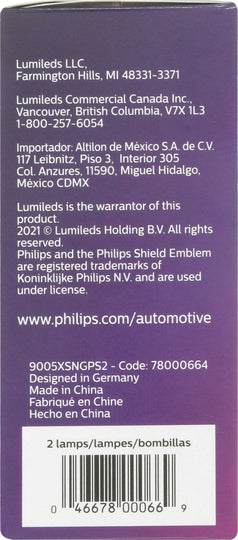 9005XSNGPS2 Philips NightGuide platinum Headlight 9005XS - NightGuide Platinum - Twin Special Pack Philips Bulbs