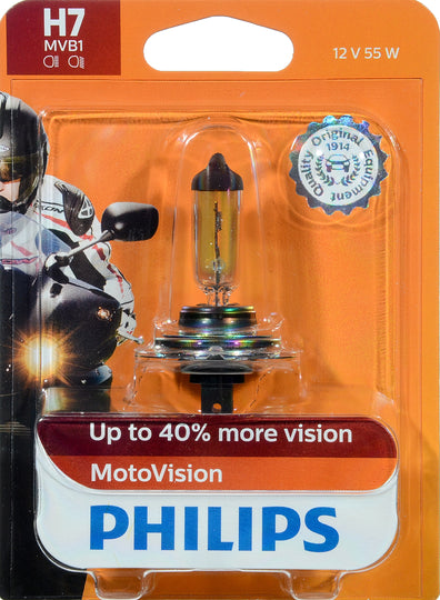 H7MVB1 Philips MotoVision Bulb H7 - MotoVision - Single Special Pack Philips Bulbs