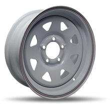 Load image into Gallery viewer, 9700915 - DTD White Trailer Wheels 15X5 5X114.3 ET 40mm 84mm Hub - Trailer Wheels Wheels Canada