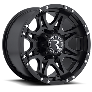 981-79081 - Raceline Raptor 981 17X9 8X170 -12mm Matte Black - Raceline Wheels Canada