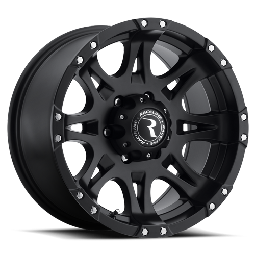 981-89065+25 - Raceline Raptor 981 18X9 6X135 25mm Matte Black - Raceline Wheels Canada