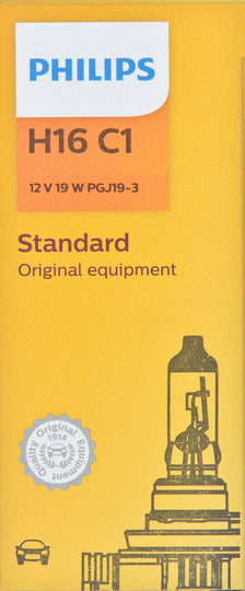 H16C1 Philips Standard Headlight H16 - Standard - Multiple Commercial 10-Pack Philips Bulbs