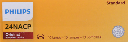 24NACP Philips Standard Miniature 24NA - Standard - Multiple Commercial 10-Pack Philips Bulbs