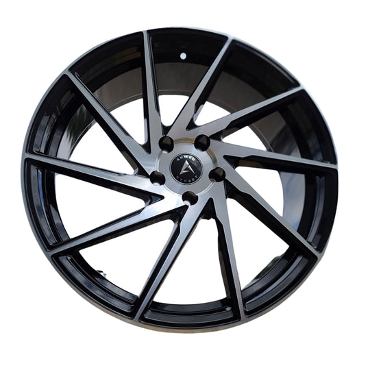 B111-2010-23-116 - Armed Street 9MM 20X10 5X120 ET 42mm Gloss Black Machined - Armed Street Wheels Canada