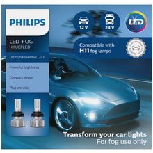 Load image into Gallery viewer, H11UEFLED Philips Untinon Essential - Ultinon Essential LED Fog Philips Bulbs