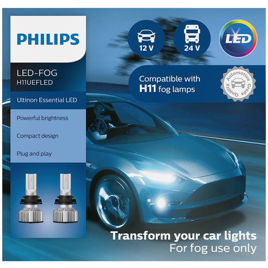 H11UEFLED Philips Untinon Essential - Ultinon Essential LED Fog Philips Bulbs