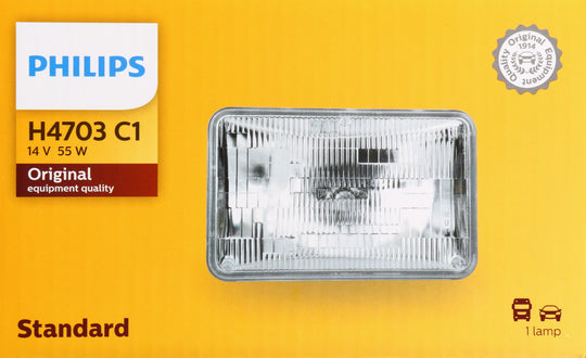 H4703C1 Philips Standard Sealed Beam H4703 - Standard - Single Commercial Pack Philips Bulbs
