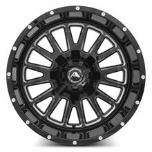Load image into Gallery viewer, A10520A2xxx-44BMI-550 - American Off-Road A105 20X12 5X150 -44MM Black Milled Spoke - American Off-Road Wheels Canada