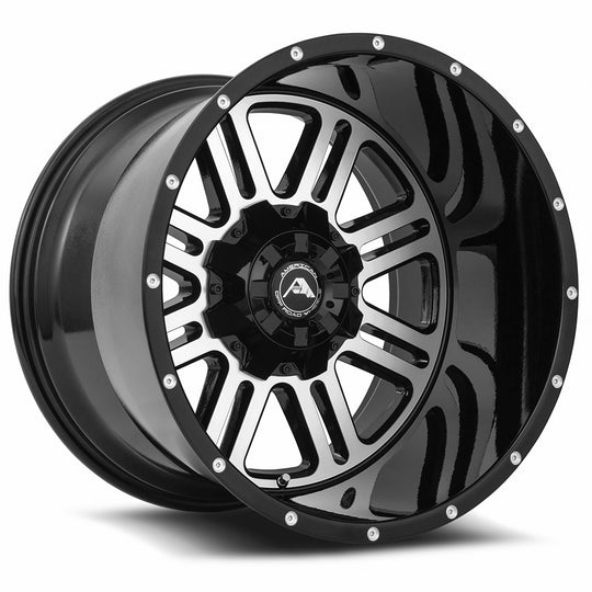 A10620A463539-76BMF - American Off-Road A106 20X14 6X135 / 6X139.7 -76mm Black Machine Face - American Off-Road Wheels Canada