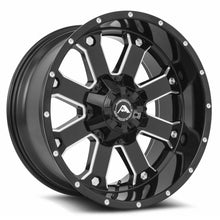 Load image into Gallery viewer, A10820A0xxx-24BMI-527 - American Off-Road A108 20X10 5X127 -24MM Black Milled Spoke - American Off-Road Wheels Canada