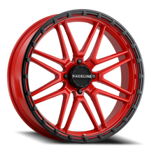 Load image into Gallery viewer, A11R-87037-00 - Raceline Krank XL UTV A11R 18X7 4X137 0mm Red Satin Black Bead Ring - Raceline Wheels Canada