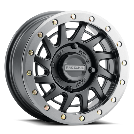A12BG-57037+10 - Raceline A12 Squad 15X7 4X137 10mm Satin Black - Raceline Wheels Canada