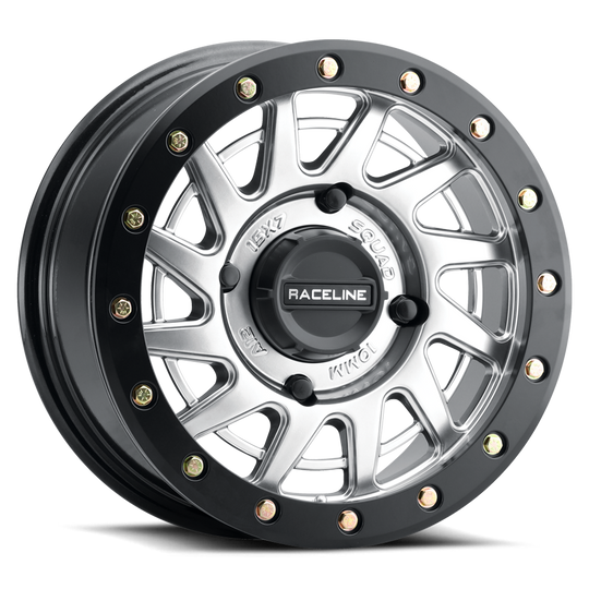 A12SB-57056+10 - Raceline A12 Squad 15X7 4X156 10mm Gloss Hyper Silver - Raceline Wheels Canada