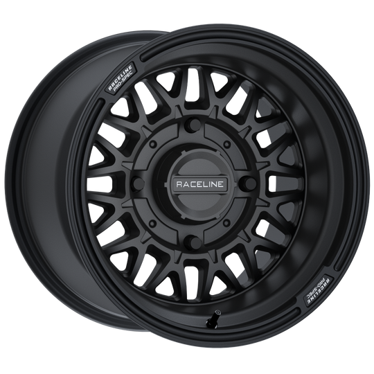 A13B-57056+10 - Raceline A13B Omega 15X7 4X156 10mm Black - Raceline Wheels Canada