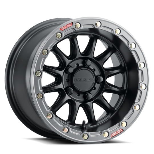 A14BG-51012+25 - Raceline A14BG Alpha 15X10 5X114.3 25mm Black/Gunmetal - Raceline Wheels Canada