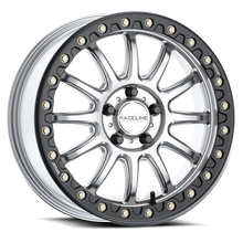 Load image into Gallery viewer, A14SB-77012+25 - Raceline A14SB Alpha 17X7 5X114.3 25mm Hyper Silver with Black Outer Ring - Raceline Wheels Canada