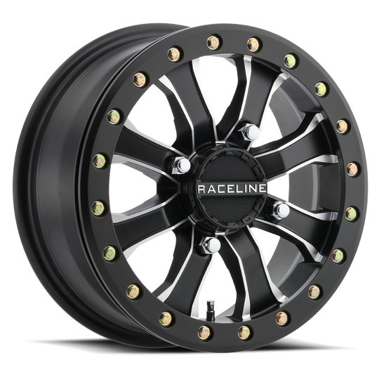 A71MB-56037-51 - Raceline A71MB Mamba 15X6 4X137 40mm Satin Black Machined Face - Raceline Wheels Canada