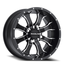 Load image into Gallery viewer, A7747056-43 - Raceline Mamba UTV A77 14X7 4X156 5mm Machined Spokes Satin Black - Raceline Wheels Canada