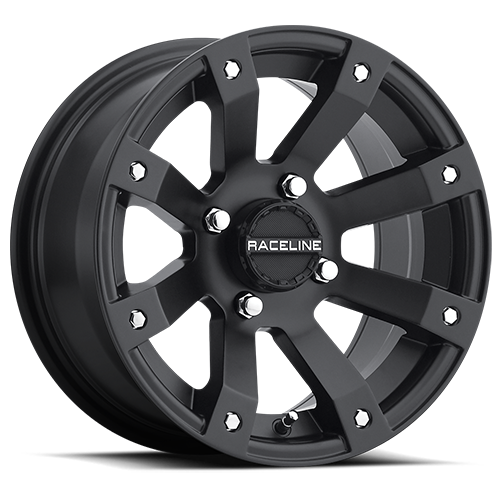 A7927056-43 - Raceline Scorpion UTV A79 12X7 4X156 5mm Satin Black - Raceline Wheels Canada