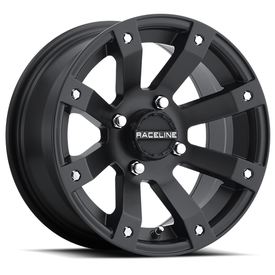 A7947056-43 - Raceline A79 Scorpion 14X7 4X156 5mm Matte Black - Raceline Wheels Canada