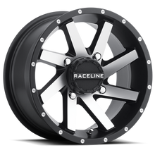 Charger l'image dans la galerie, A82M-47056-43 - Raceline A82M Twist 14X7 4X156 10mm Black Machined Face - Raceline Wheels Canada