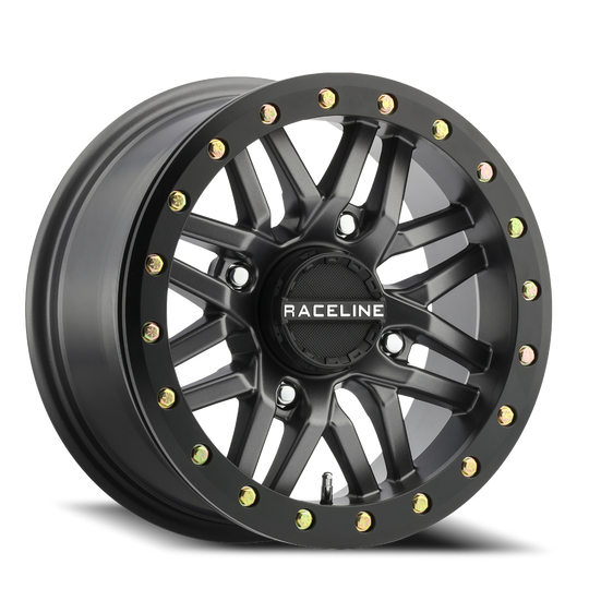 A91G-47037-52 - Raceline Ryno Beadlock UTV A91G 14X7 4X137 10mm Matte Dark Gunmetal Grey - Raceline Wheels Canada