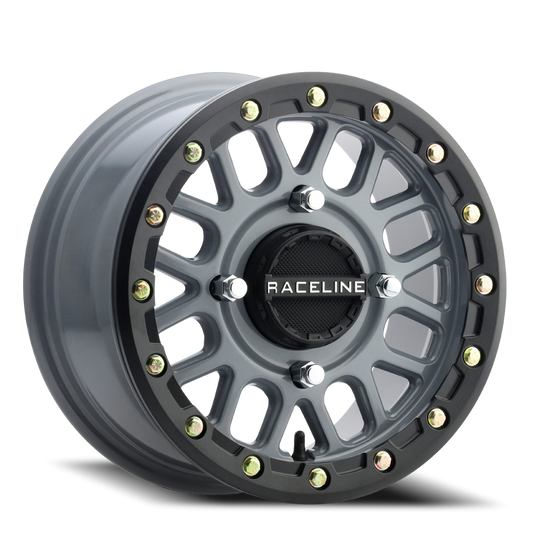 A93SG-56037+40 - Raceline Podium Beadlock UTV A93SG 15X6 4X137 40mm Stealth Grey - Raceline Wheels Canada