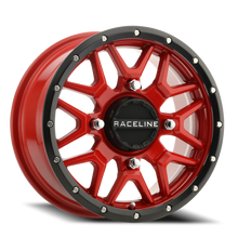 Load image into Gallery viewer, A94R-47056+10 - Raceline Krank Simulated Beadlock UTV A94R 14X7 4X156 10mm Red - Raceline Wheels Canada