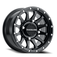 Load image into Gallery viewer, A95B-47037+10 - Raceline Trophy Simulated Beadlock UTV A95B 14X7 4X137 10mm Satin Black - Raceline Wheels Canada