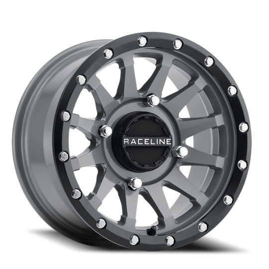A95SG-56037+40 - Raceline Trophy Simulated Beadlock UTV A95SG 15X6 4X137 40mm Stealth Grey - Raceline Wheels Canada