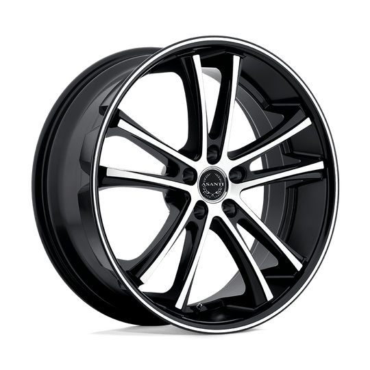 ABL1-20851238MB - Asanti ABL-1 Pegasi 20X8.5 5X114.3  38mm Machined Face Black Lip - Asanti Wheels Canada