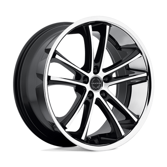 ABL1-22905632MS - Asanti ABL-1 Pegasi 22X9 5X112  32mm Machined Black Ss Lip - Asanti Wheels Canada