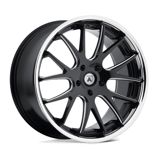 ABL3-20851515BM - Asanti ABL-3 Castor 20X8.5 5X115  15mm Matte Black Milled Ss Lip - Asanti Wheels Canada