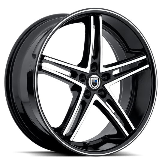 ABL7-22905232MB - Asanti Black ABL-7 22X9 5X120 32mm Machine Face With Black Lip - Asanti Black Wheels Canada