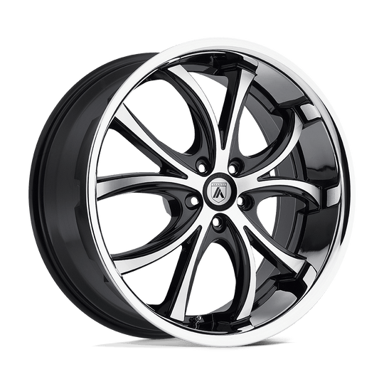 ABL8-22905232MS - Asanti ABL-8 Elektra 22X9 5X120  32mm Machined Face Ss Lip - Asanti Wheels Canada