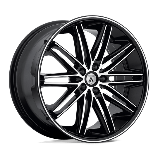 ABL10-20851238MB - Asanti ABL-10 Pollux 20X8.5 5X114.3  38mm Machined Face Black Lip - Asanti Wheels Canada