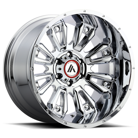 AB808-20908712NCH - Asanti AB808 Blackhawk 20X9 8X170 -12 mm Chrome - Asanti Wheels Canada