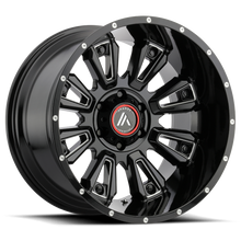 Charger l'image dans la galerie, AB808-20908012NGB - Asanti AB808 Blackhawk 20X9 8X165.1 -12 mm Gloss Black Milled - Asanti Wheels Canada