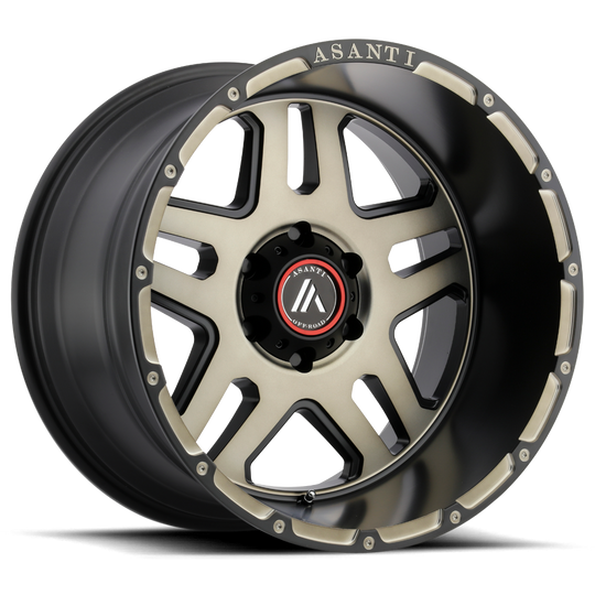 AB809-20906340BK - Asanti AB809 Enforcer 20X9 6X135  40mm Matte Black Machined Tint - Asanti Wheels Canada