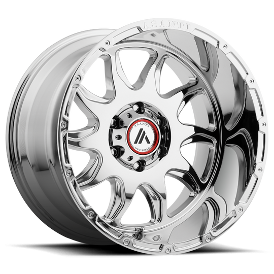 AB810-20906818CH - Asanti AB810 Ballistic 20X9 6X139.7  18mm Chrome - Asanti Wheels Canada