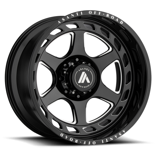 AB816-201287GB44N - Asanti AB816 Anvil 20X12 8X170 -44 mm Gloss Black Milled - Asanti Wheels Canada