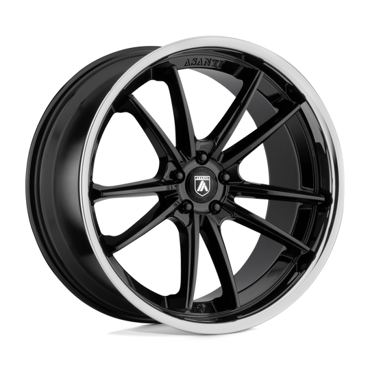 ABL23-20051238BK - Asanti ABL-23 Sigma 20X10.5 5X114.3  38mm Gloss Black Chrome Lip - Asanti Wheels Canada