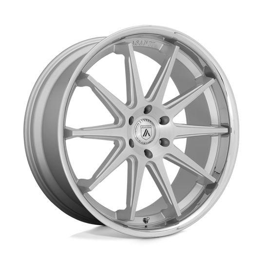 ABL29-22106230SL - Asanti ABL-29 Emperor 22X10 6X139.7  30mm Brushed Silver With Chrome Lip - Asanti Wheels Canada