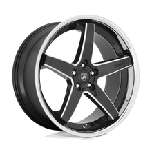 Load image into Gallery viewer, ABL31-20901515BK - Asanti ABL31 Regal 20X9 5X115  15mm Gloss Black Milled With Chrome Lip - Asanti Wheels Canada