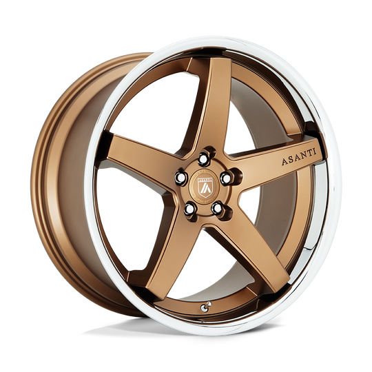 ABL31-22055235BR - Asanti ABL31 Regal 22X10.5 5X120  35mm Satin Bronze With Chrome Lip - Asanti Wheels Canada