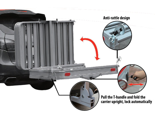 ACTENT1213 Receiver Hitch Mounted Cargo Carrier Enthuze Canada