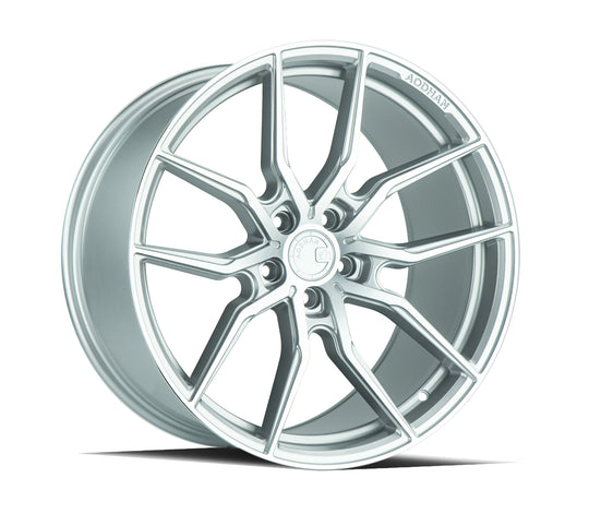 AFF120105511445SMF - Aodhan AFF1 20X10.5 5X114.3 ET 45mm Gloss Silver Machined Face - Aodhan Wheels Canada