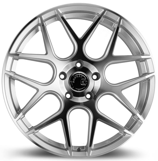 AFF2209512030SMF - Aodhan AFF2 20X9 5X120 ET 30mm Gloss Silver Machined Face - Aodhan Wheels Canada
