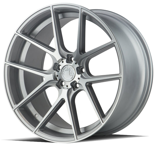 AFF3209512030SMF - Aodhan AFF3 20X9 5X120 ET 30mm Gloss Silver Machined Face - Aodhan Wheels Canada