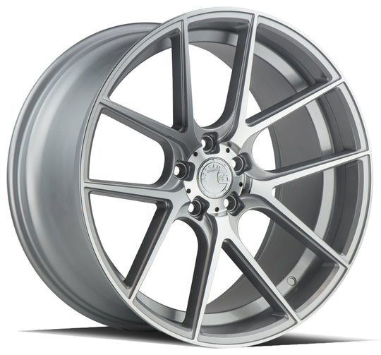 AFF3209512030SMF - Aodhan AFF3 20X9 5X120 ET 30mm Gloss Silver Machined Face - Aodhan Wheels Canada